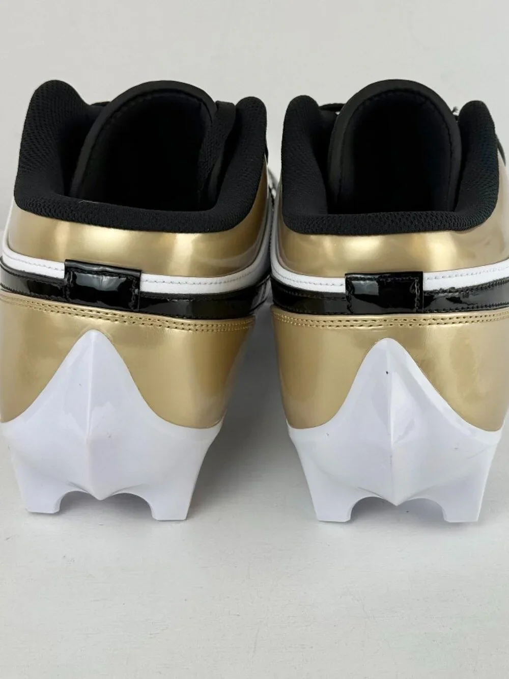 M16 -Nike Air Jordan 1 Retro TD Low Metallic Patent Gold Toe Cleats FJ6245-701